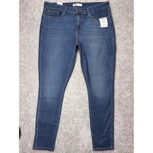 Signature by Levi Strauss Womens Mid Rise Skinny Jeans Blue Size 16M W33 L30 NWT